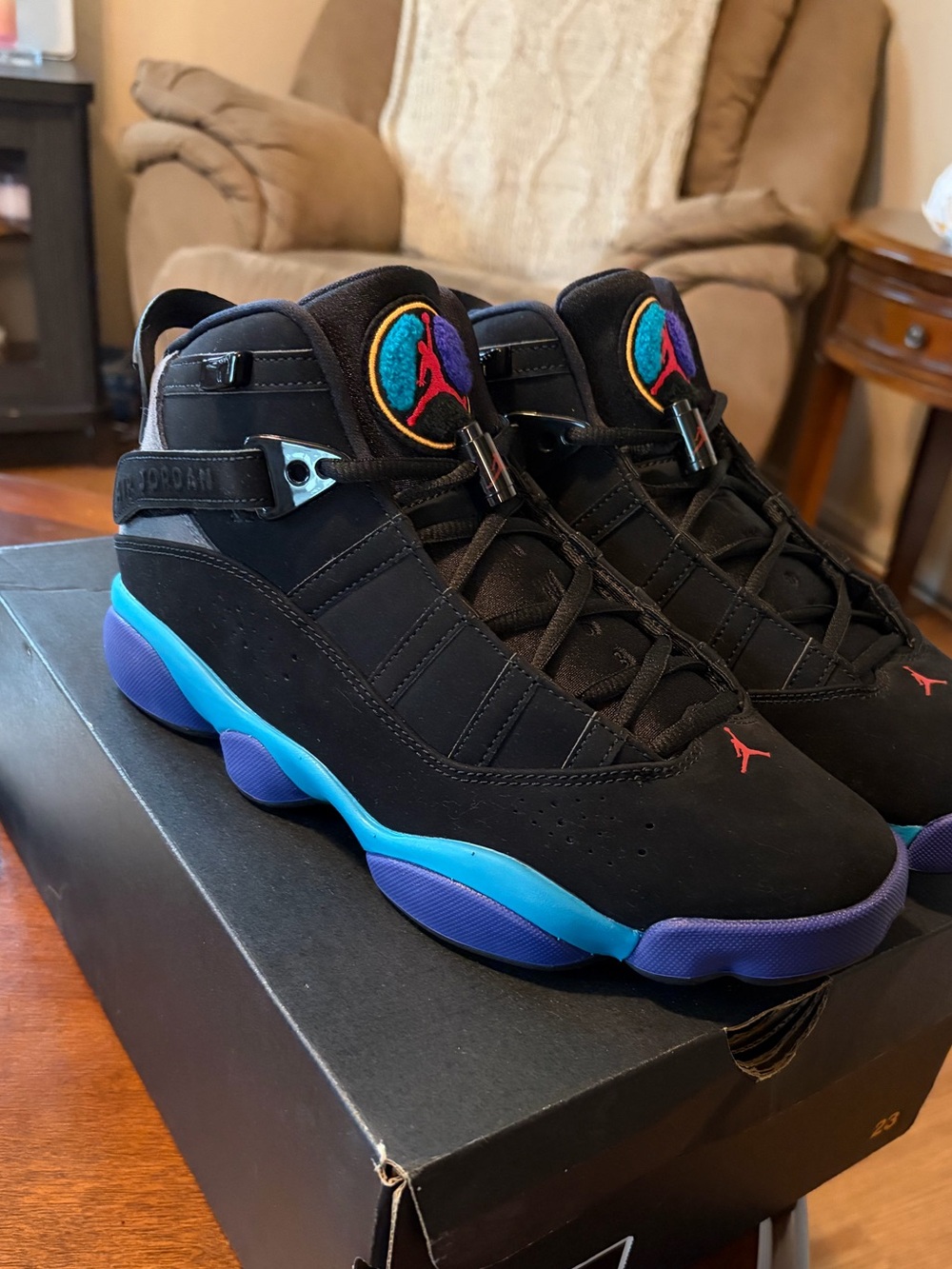 Jordan Men’s Athletic Shoes - Black/Blue/Purple